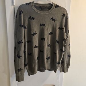 Michael Kors Crewneck Sweater in Green and Black